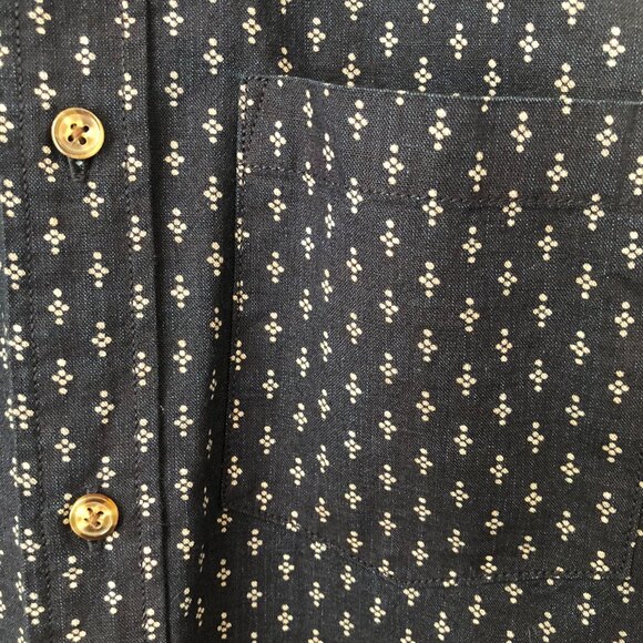 J Crew Men Shirt Button Up Long Sleeve Slim Size S Dark Blue Cotton 100% - Picture 5 of 8